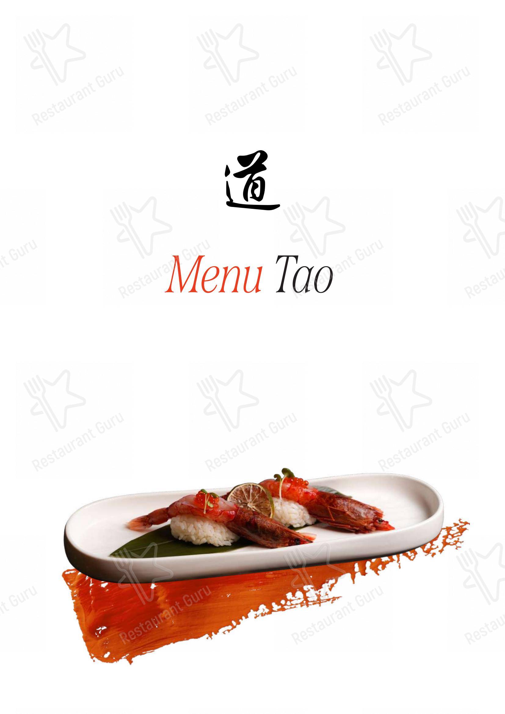 Menu per Sushi Tao Restaurant ristorante