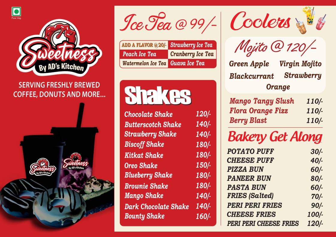 Sweetness by AD's Kitchen menu