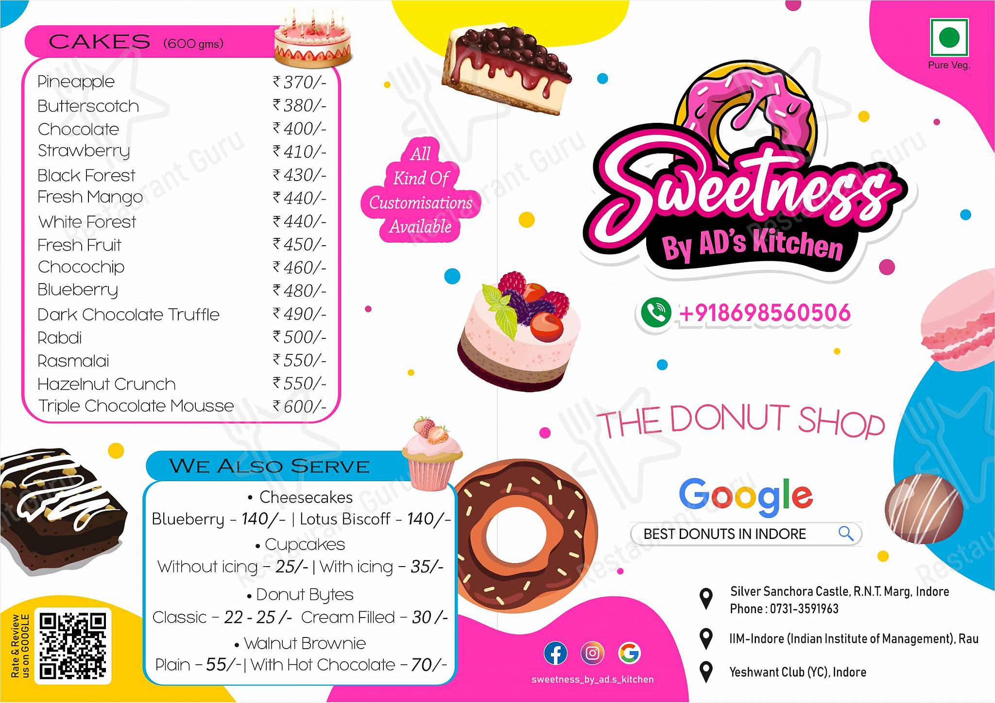 Sweetness by AD's Kitchen menu