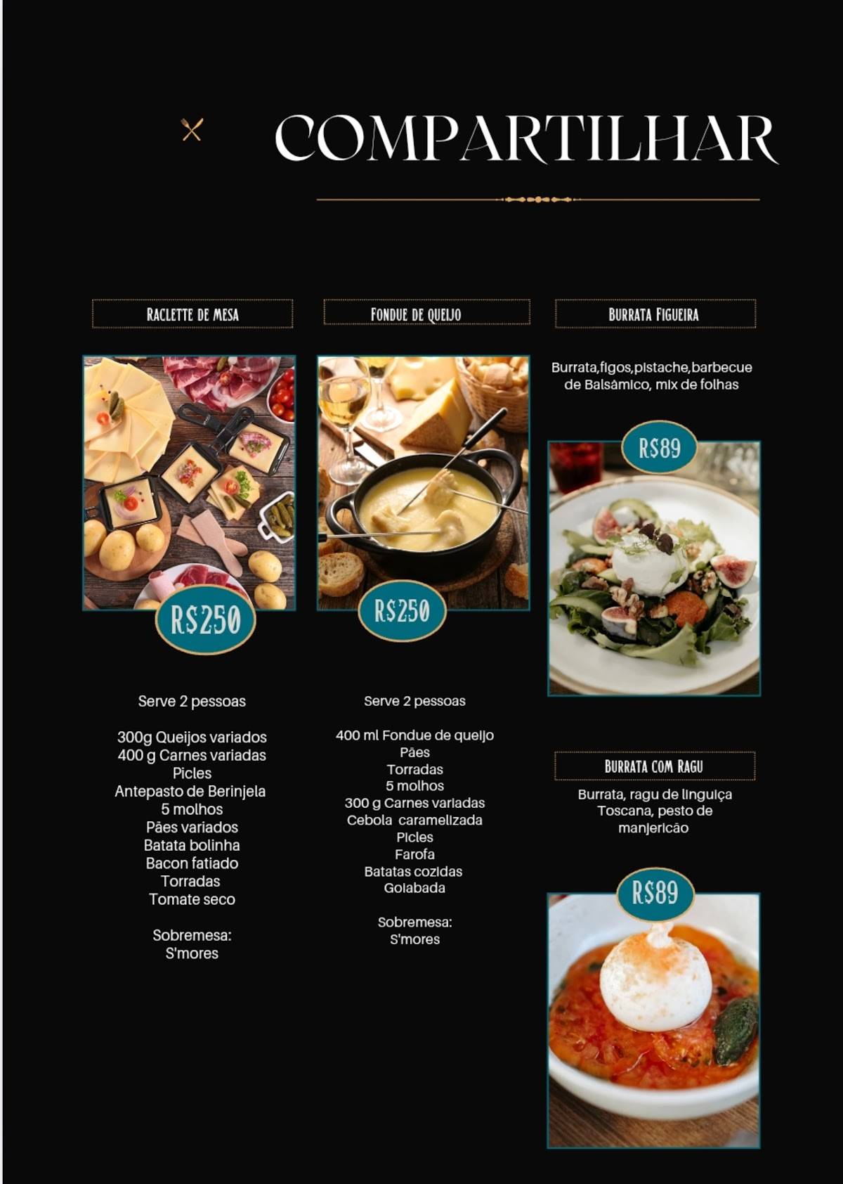 Swiss Gourmet - Brasília cardápio