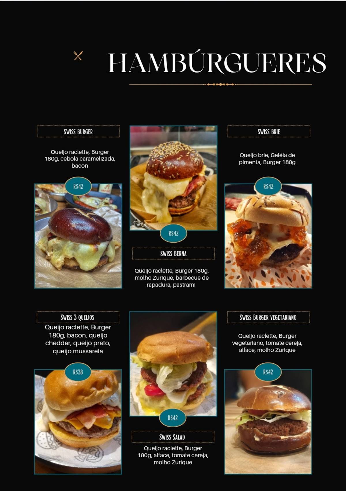 Swiss Gourmet - Brasília cardápio