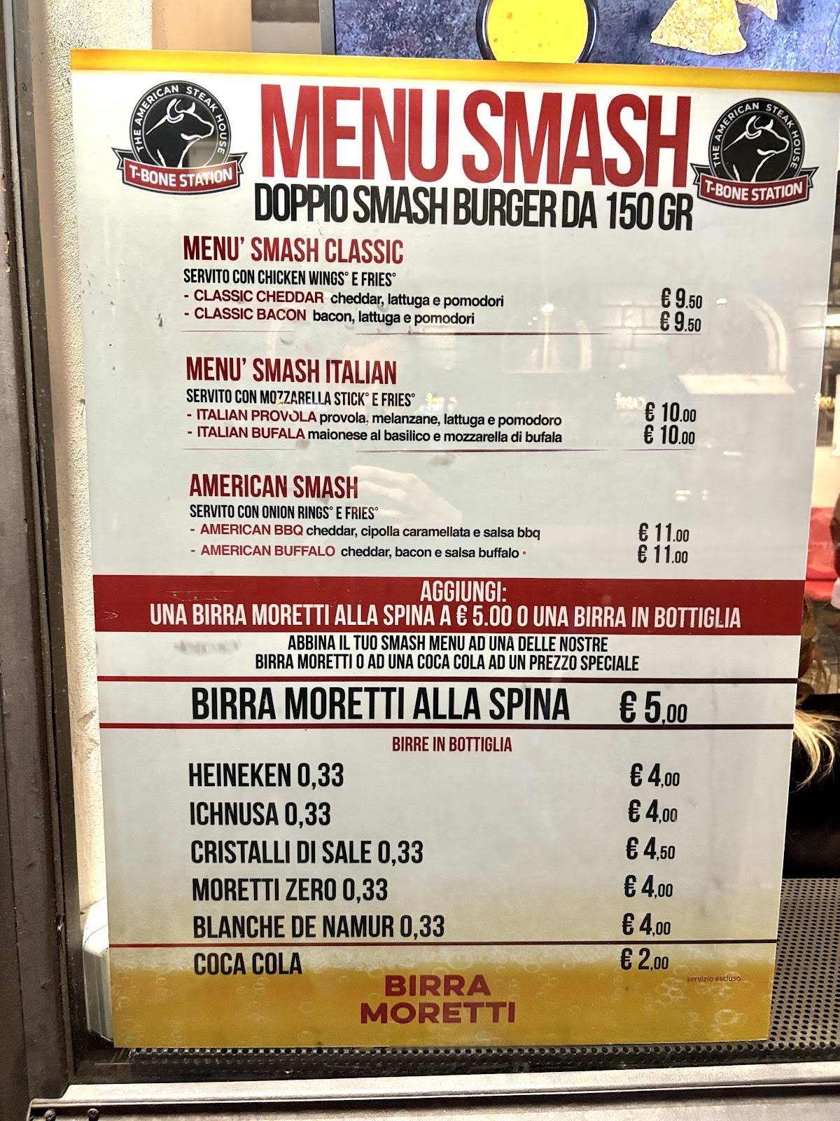 Menu de T-Bone Station