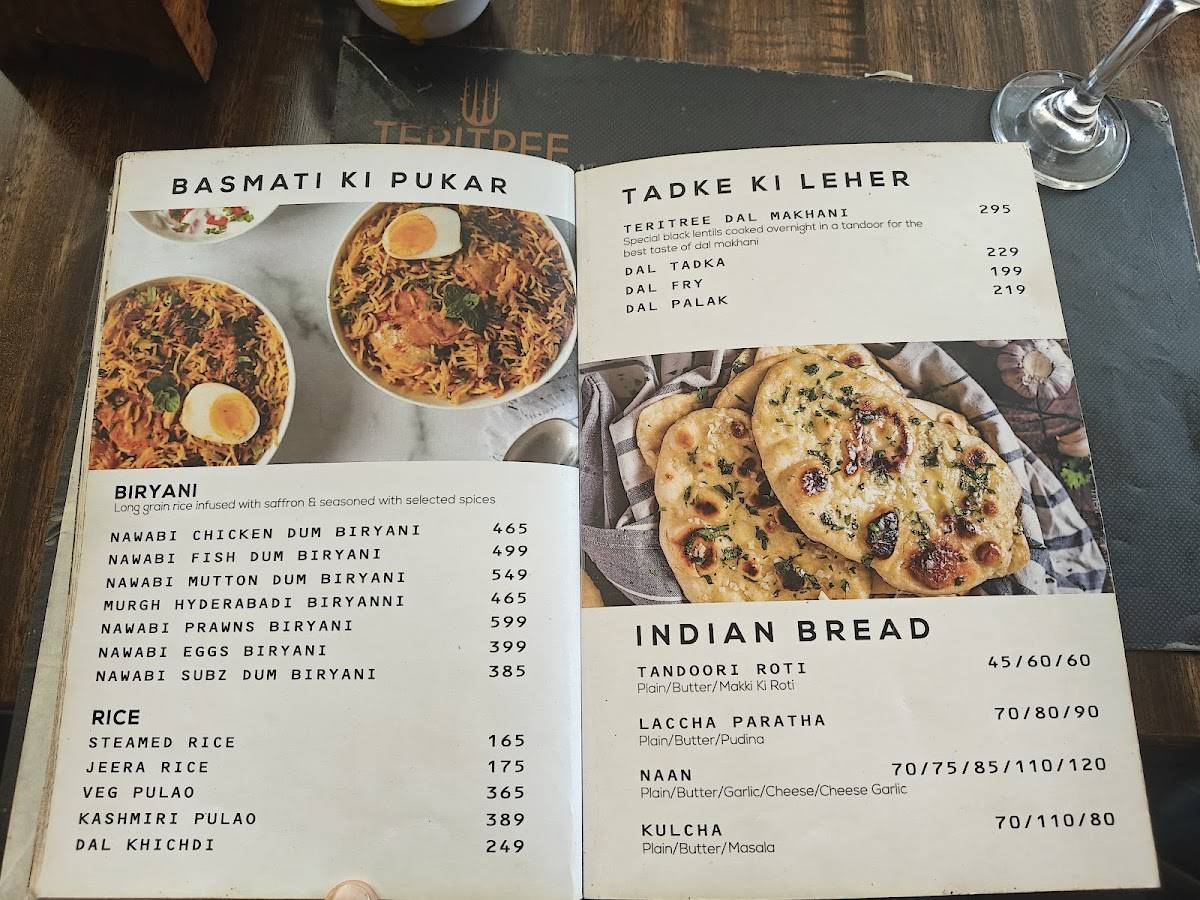 TERITREE Restaurant menu
