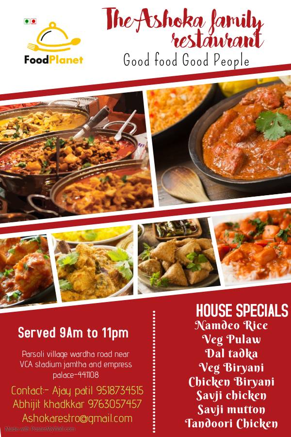 Menu at THE ASHOKA FAMILY RESTAURANT, Nagpur