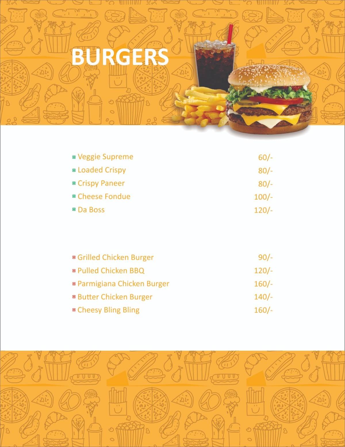 THE PIZZA FACTORY menu