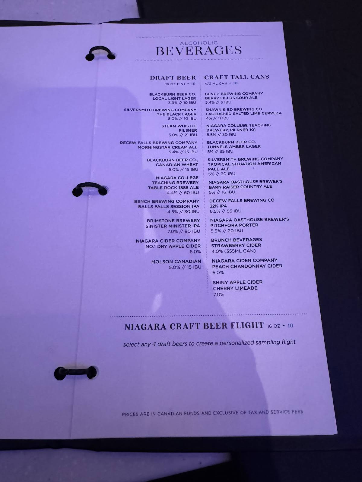 Menu de Table Rock House Restaurant