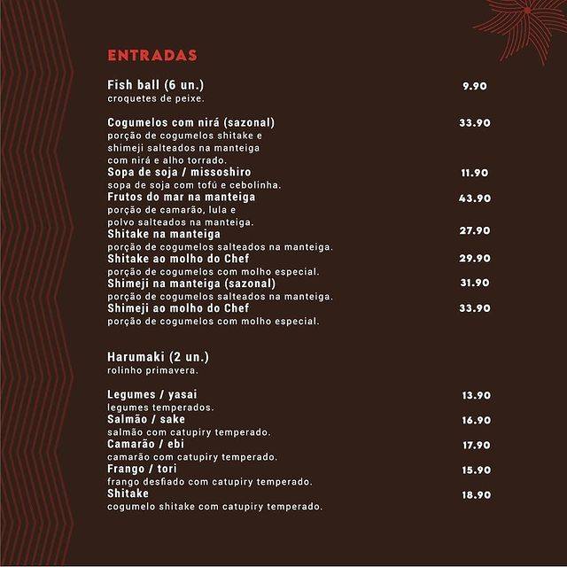 Taizen Cozinha Oriental cardápio