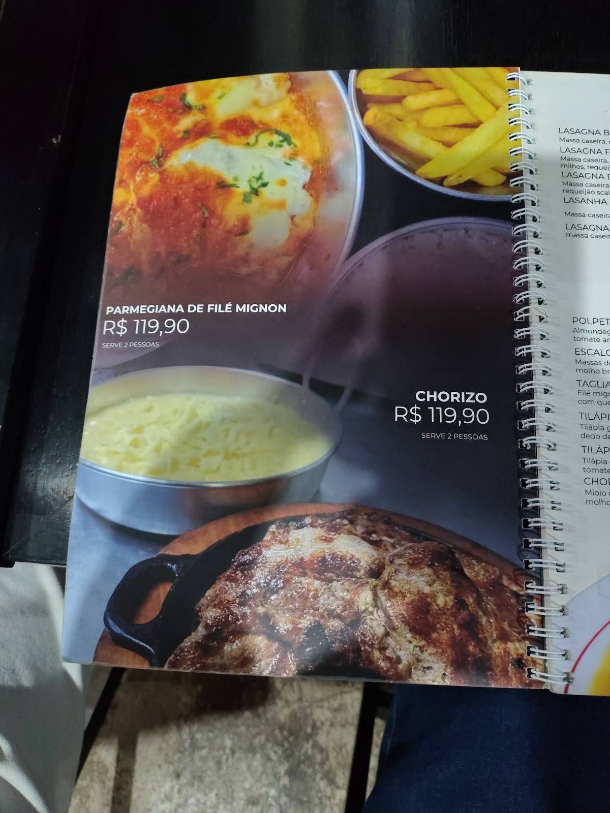 Talhareto Rondon cardápio