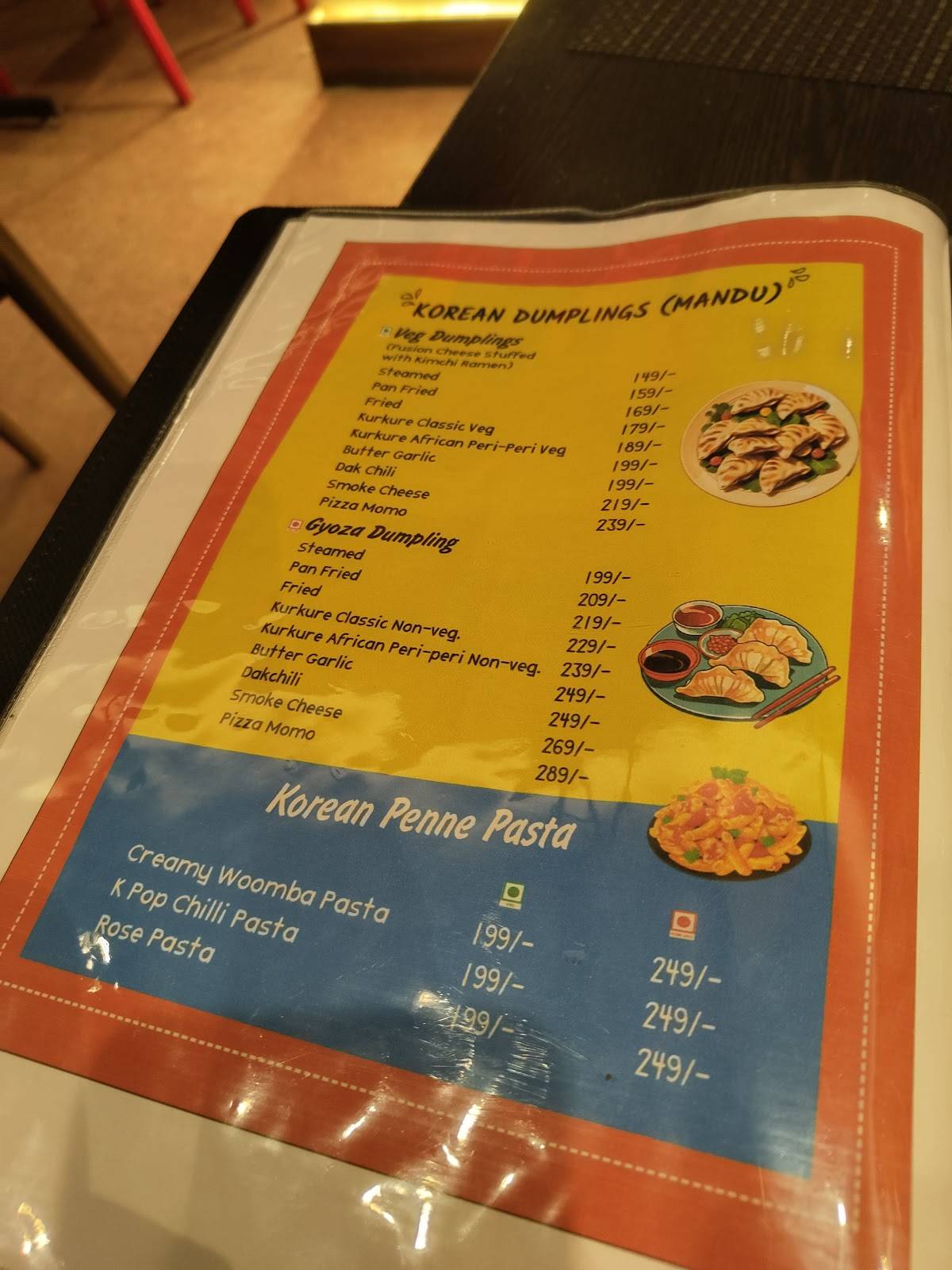 TaoBao Indo-Korean Cafe menu