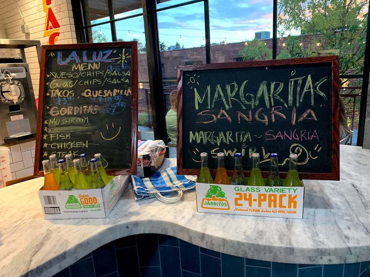 Menu at Taqueria La Luz restaurant, Atlanta
