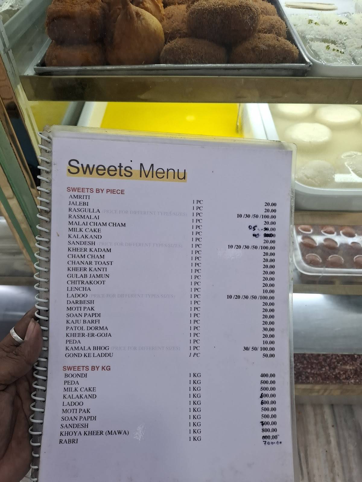 Tasty Corner menu