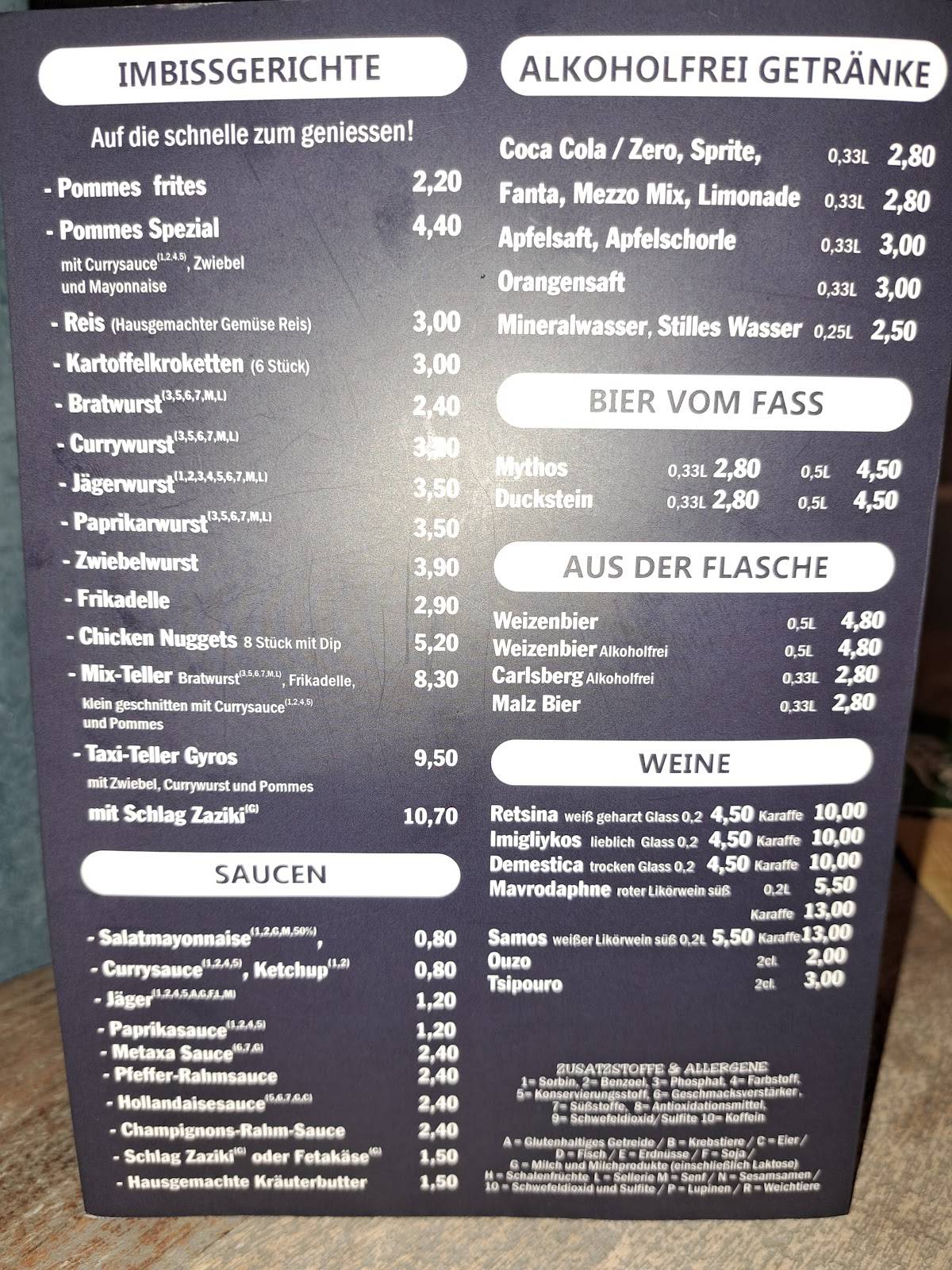 Speisekarte von Taverne Grill Mythos restaurant, Dortmund