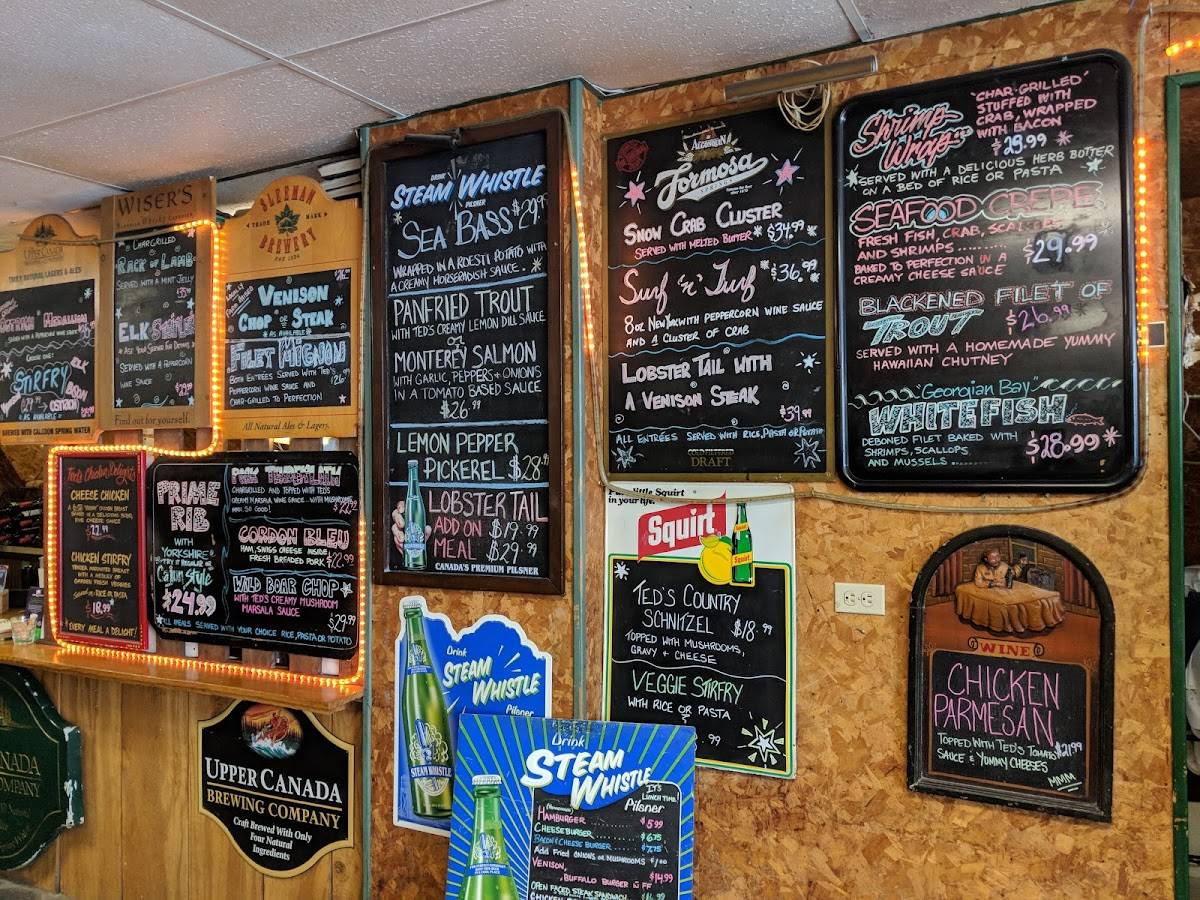 Menu at Ted's Range Road Diner restaurant, Meaford, RR1