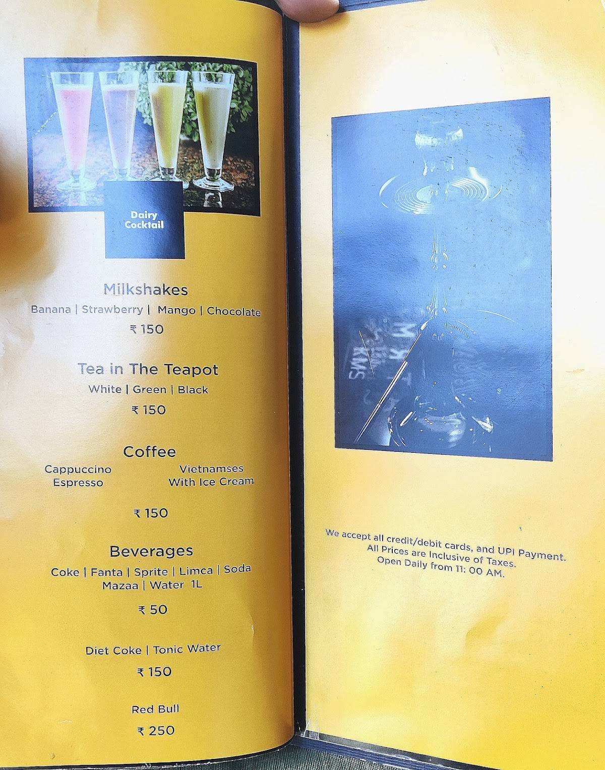 Temple Tree Grill & Chill menu