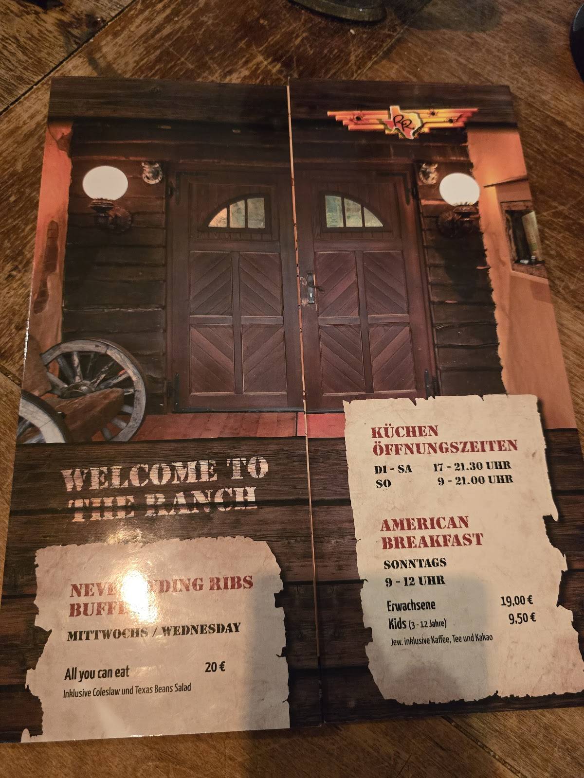 Menu de Texas Riverranch