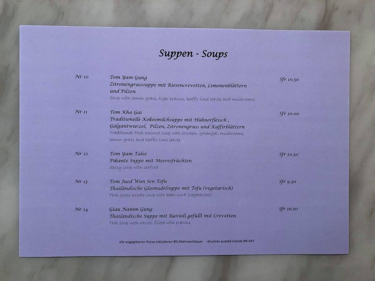 Menu di Thai Ambiente 