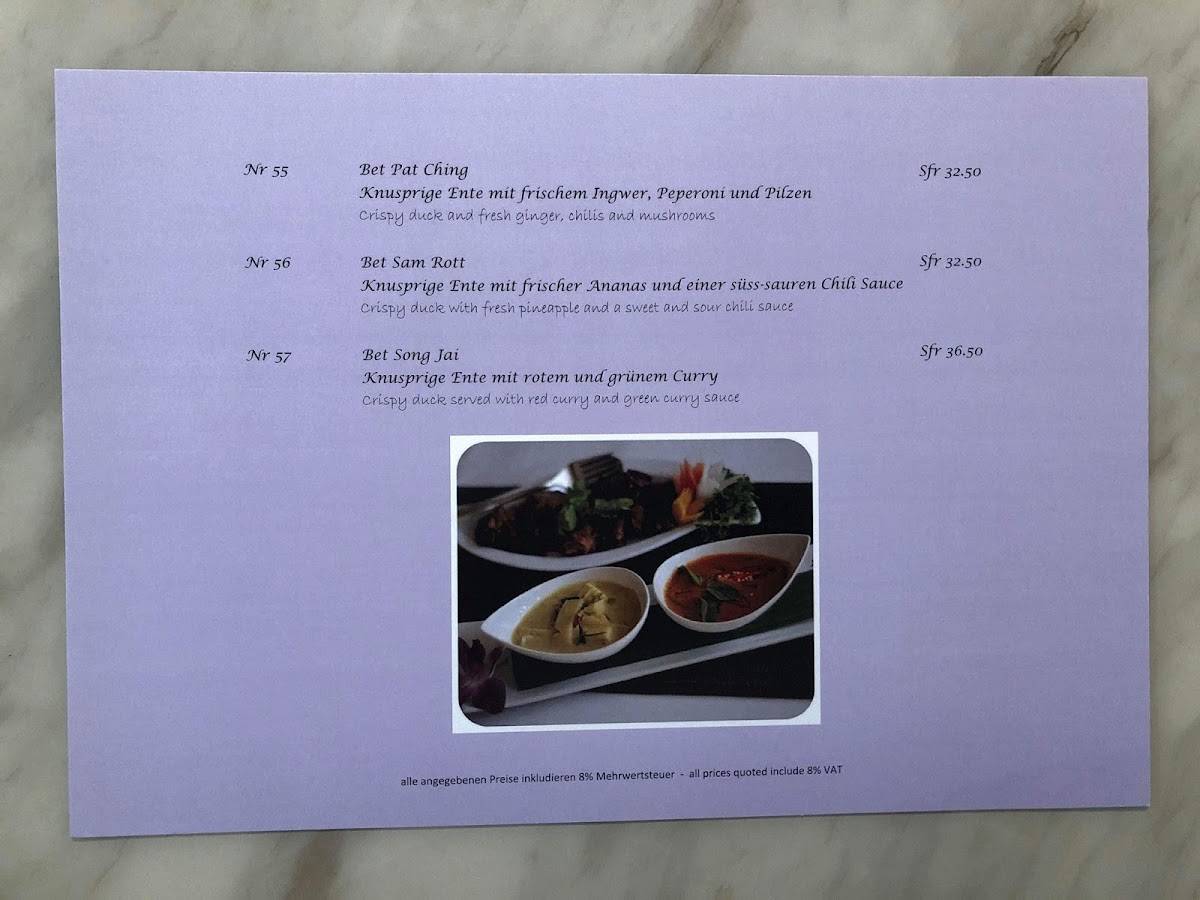Menu di Thai Ambiente 