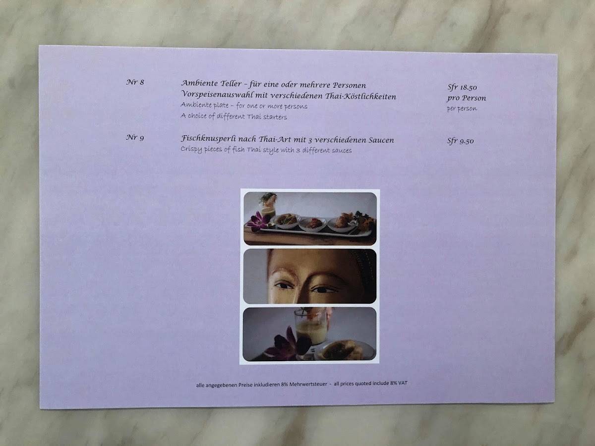 Menu di Thai Ambiente 