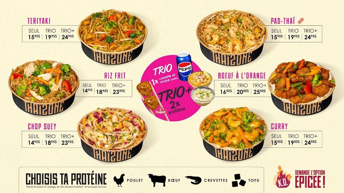 Menu de Thaïzone