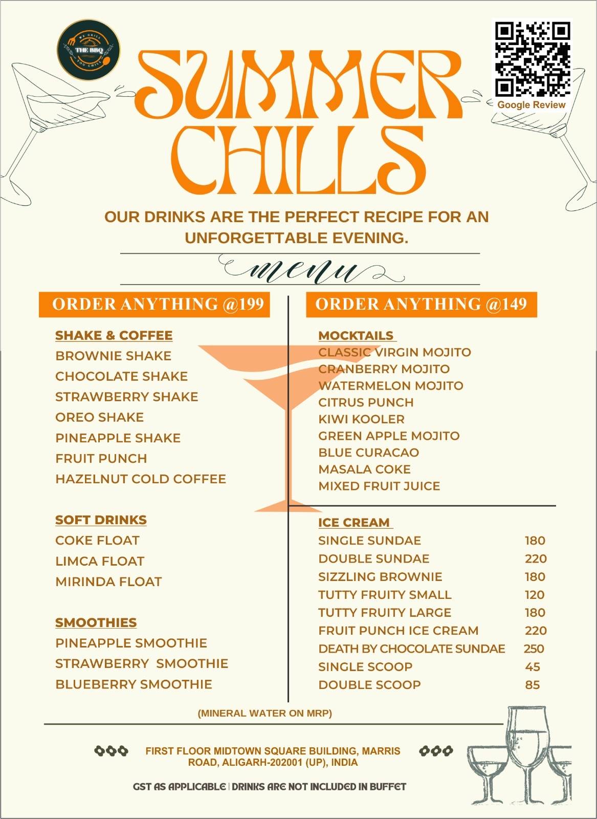 The Bbq menu