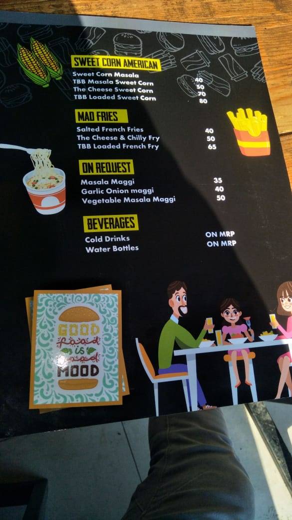 The Big Burger, Indian and Indo-Chinese Restaurant menu