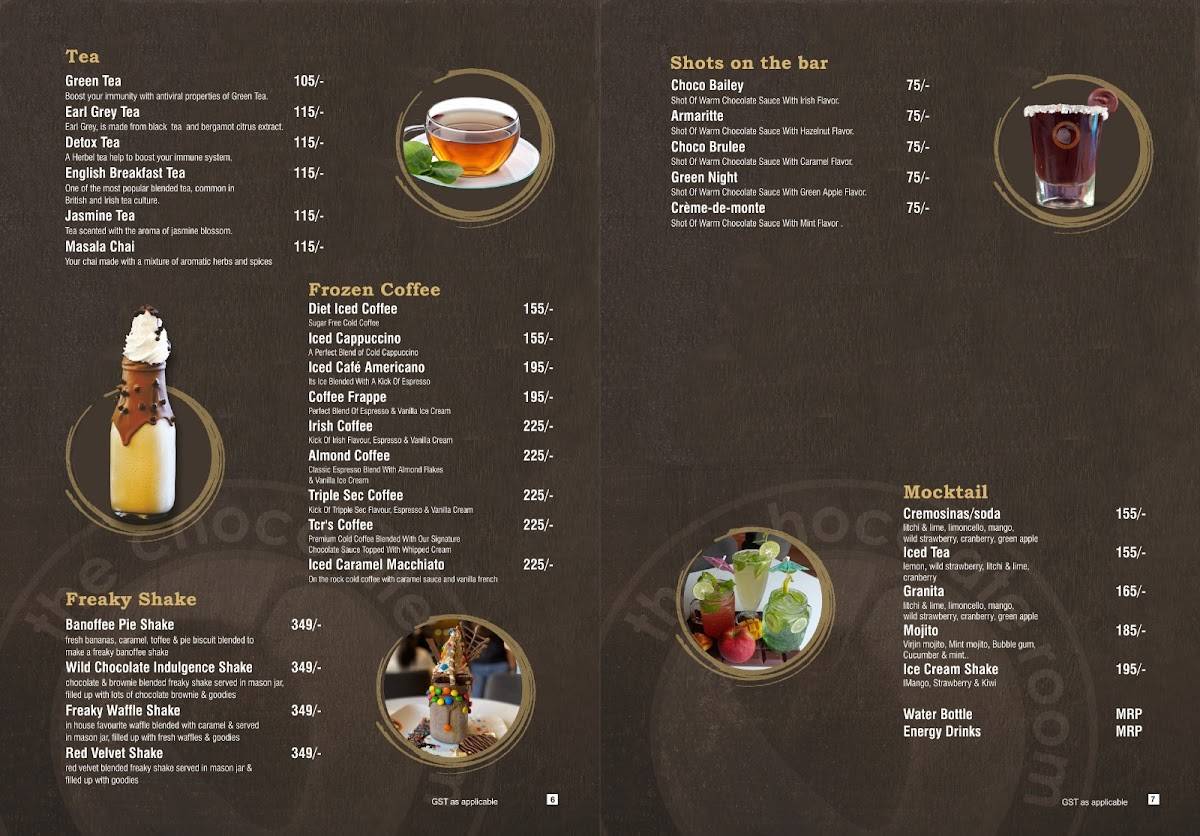 The Chocolate Room - Avinashi Road menu