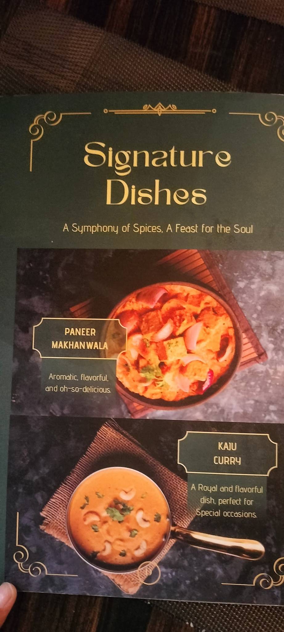 The Dilli Durbar menu