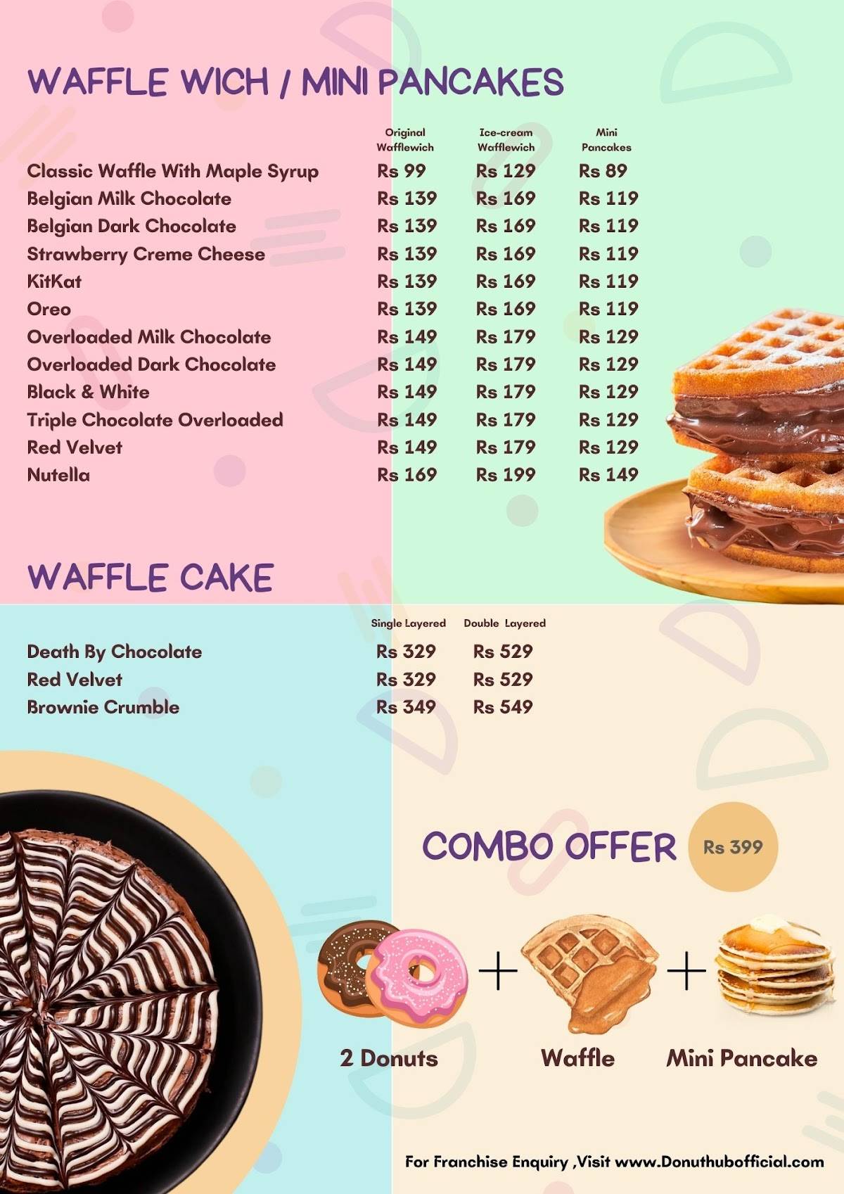 The Donut Hub menu