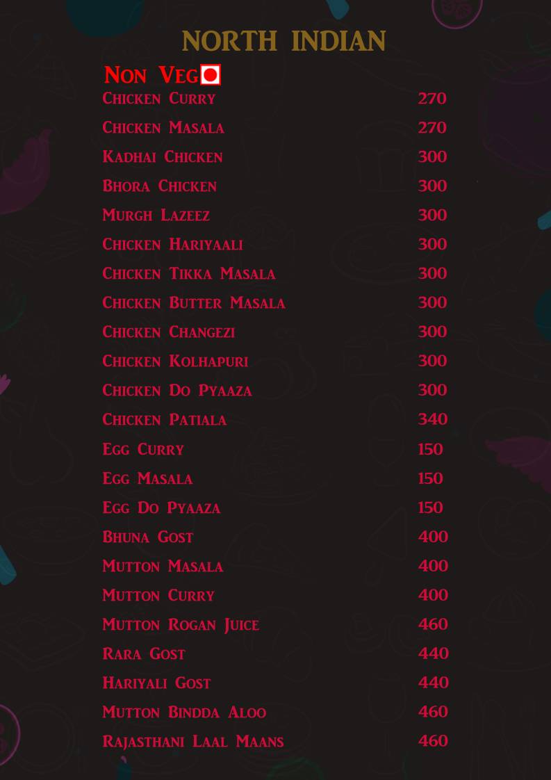 The Garden Cafe & Restaurant (A unit of KVS hospitality) menu