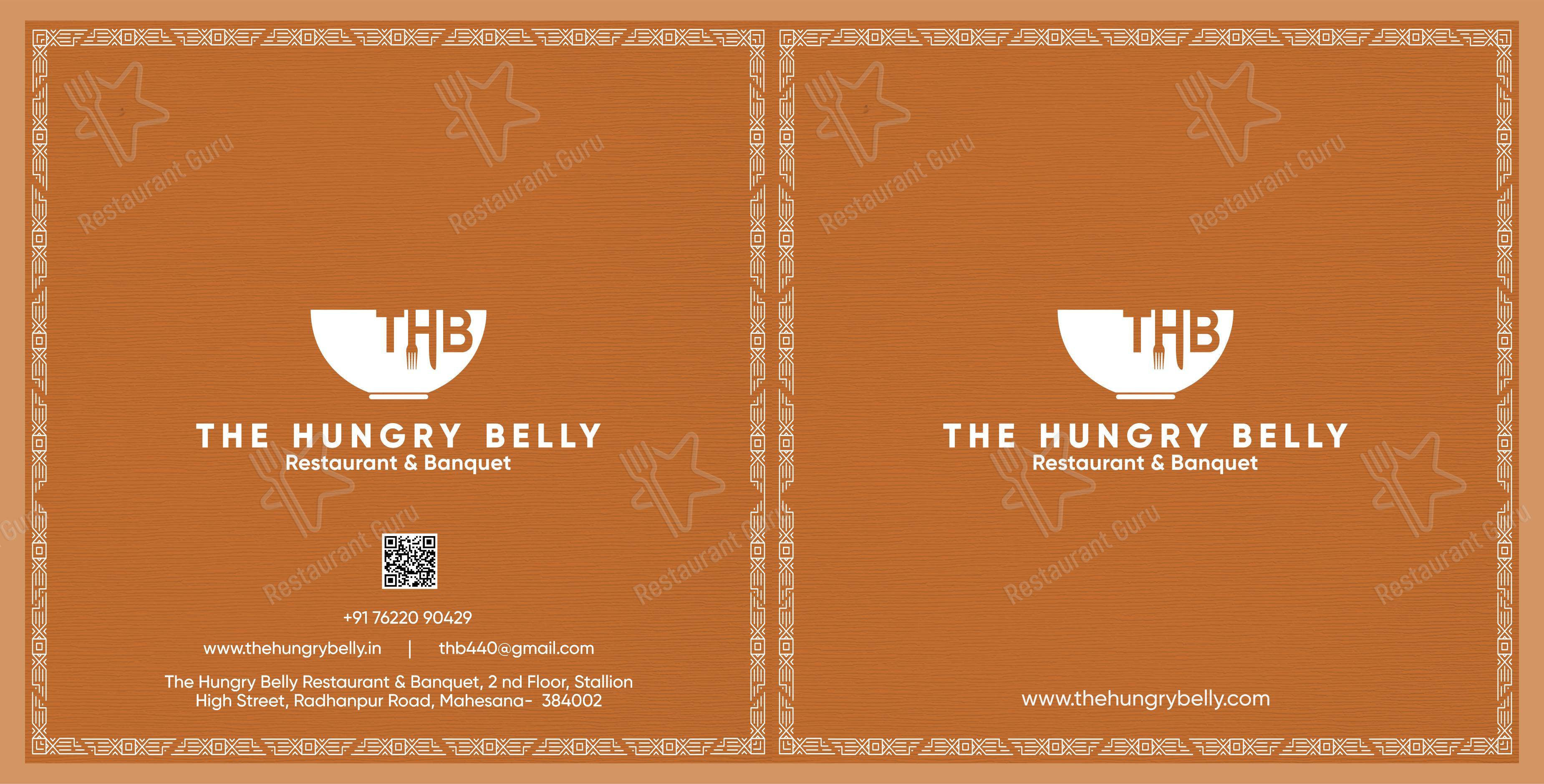 Menu bar for the The Hungry Belly restaurant