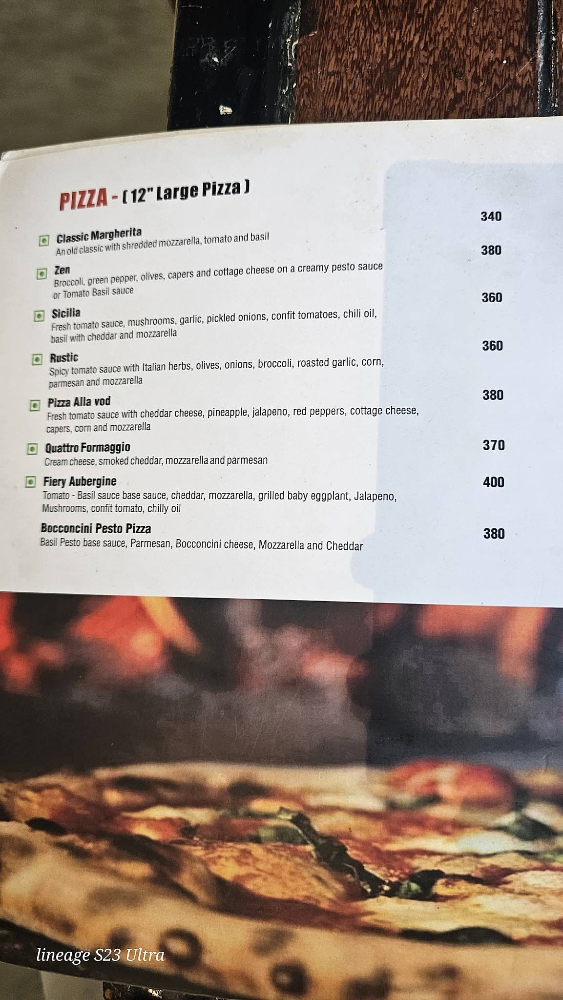 The Irish cafe menu
