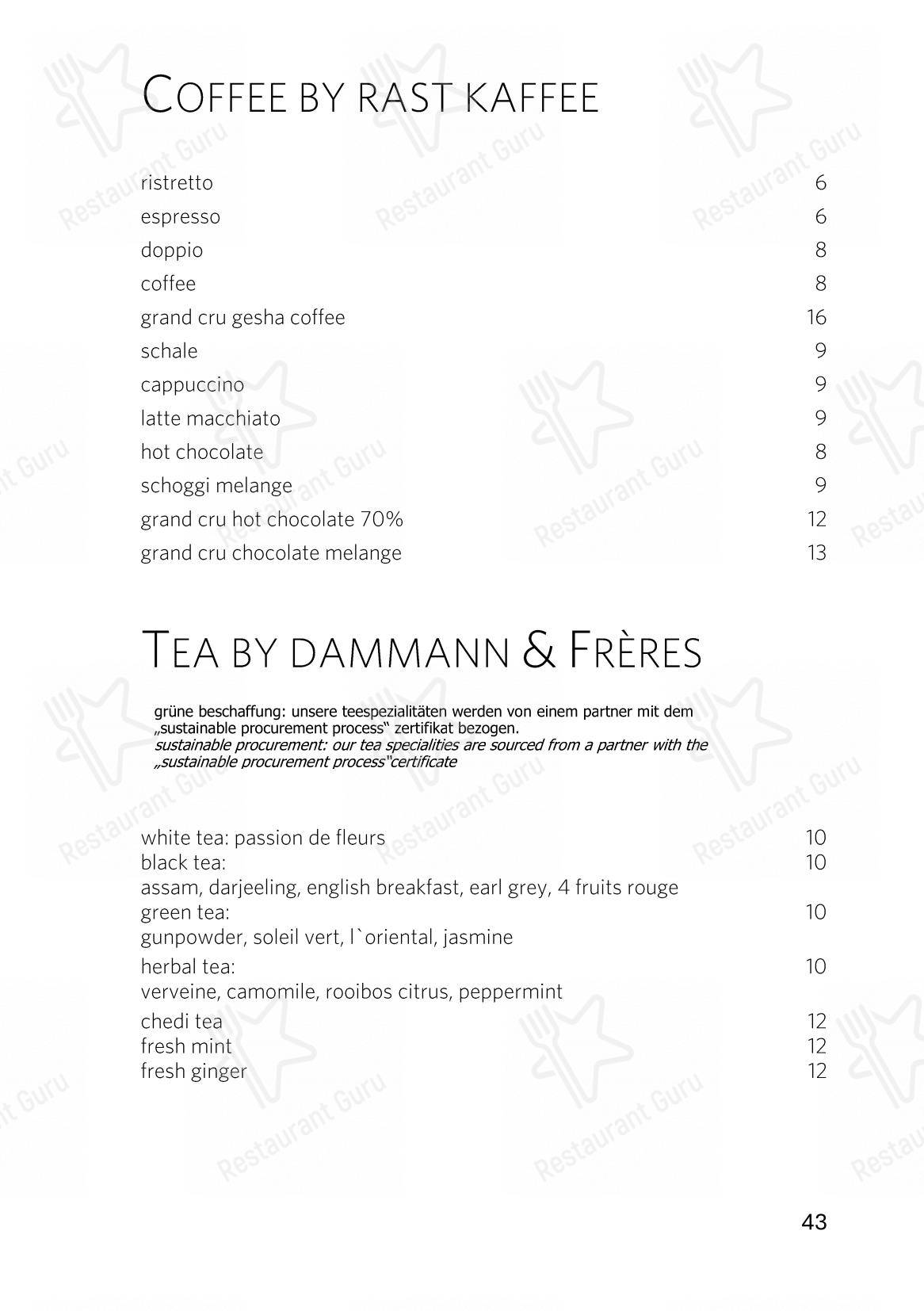 Menu per The Japanese at Gütsch on 2400 m ristorante