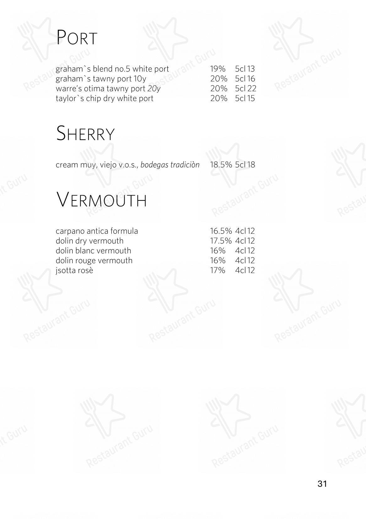 Menu di The Japanese at Gütsch on 2400 m - Menu