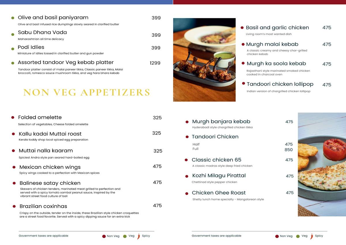 The Living Room menu