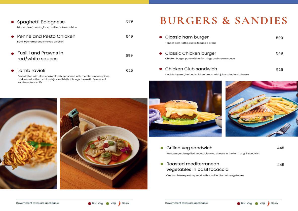 The Living Room menu