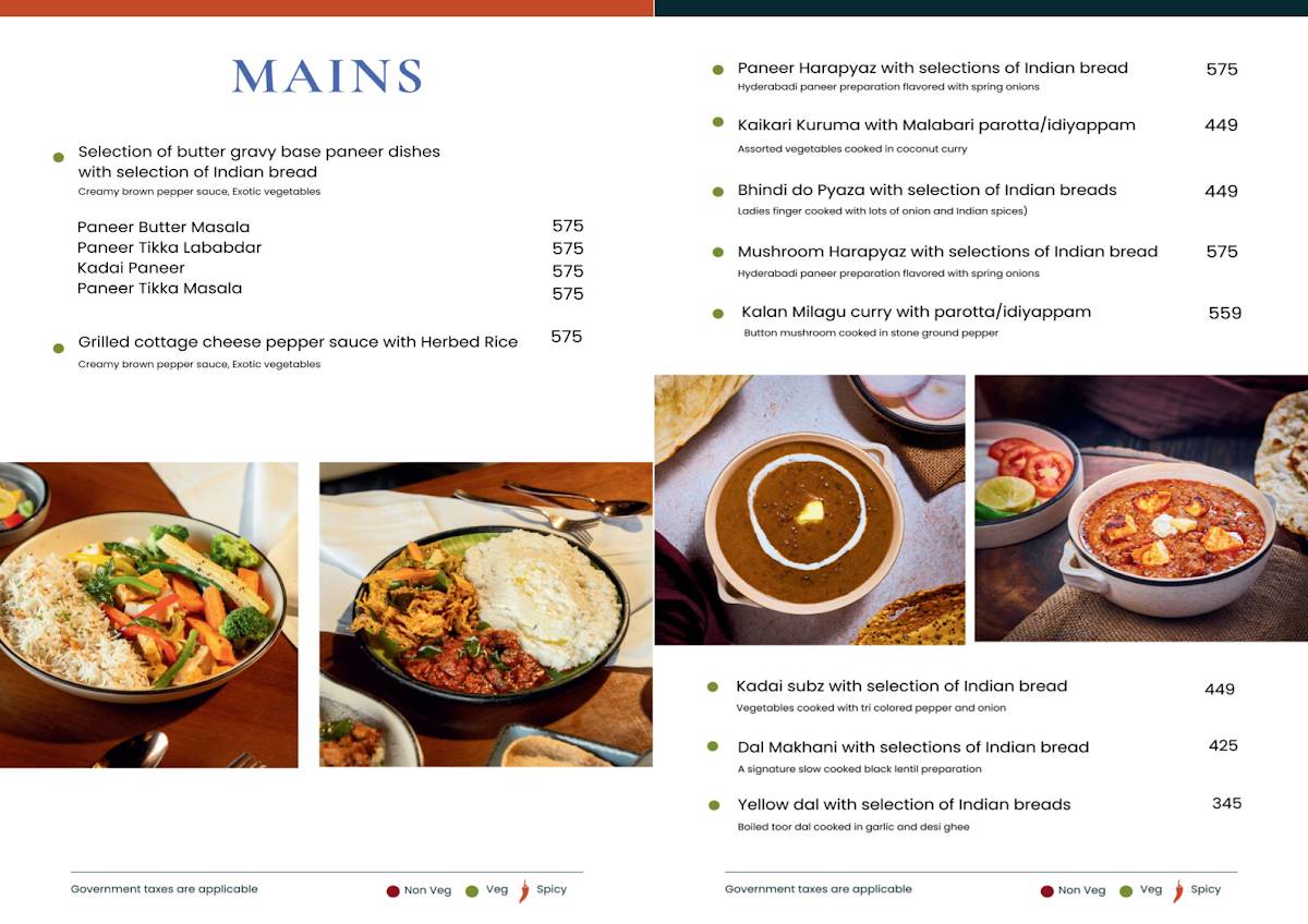 The Living Room menu