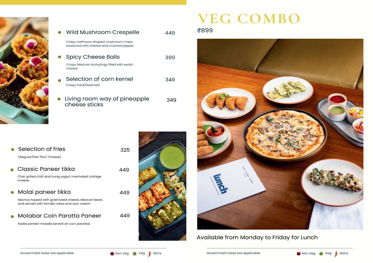 The Living Room menu
