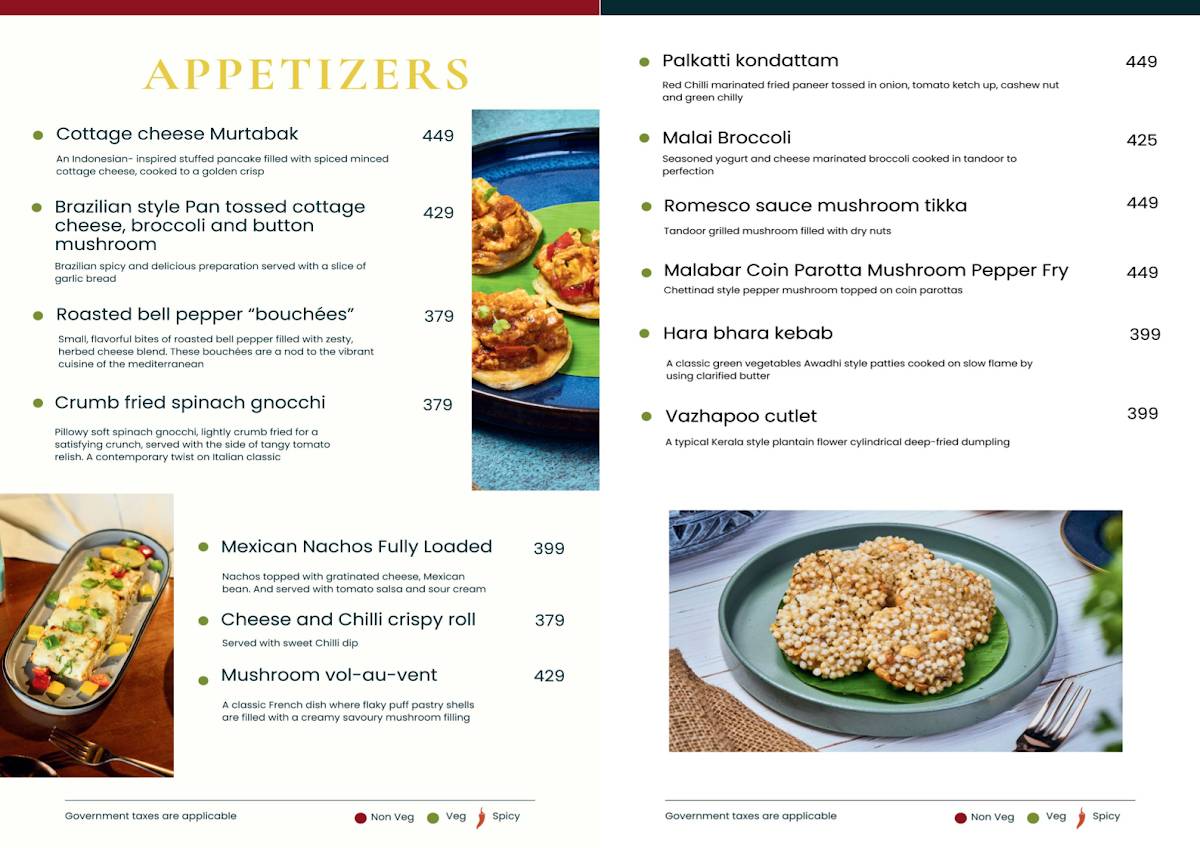 The Living Room menu