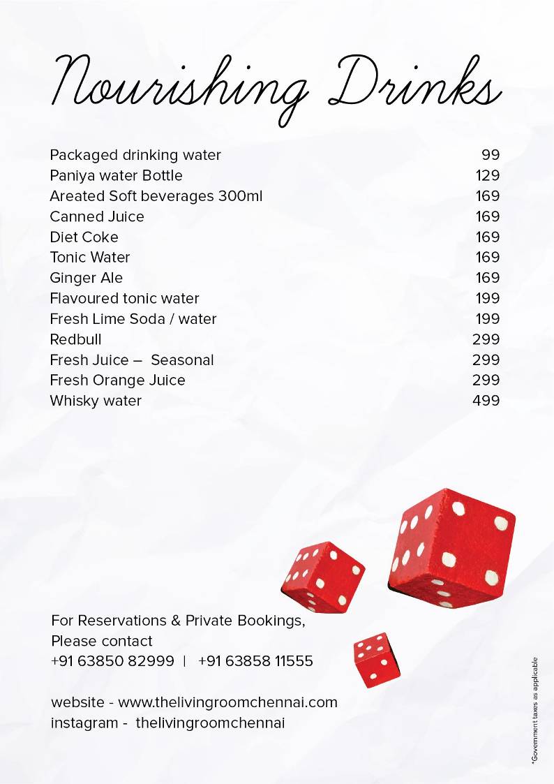 The Living Room menu