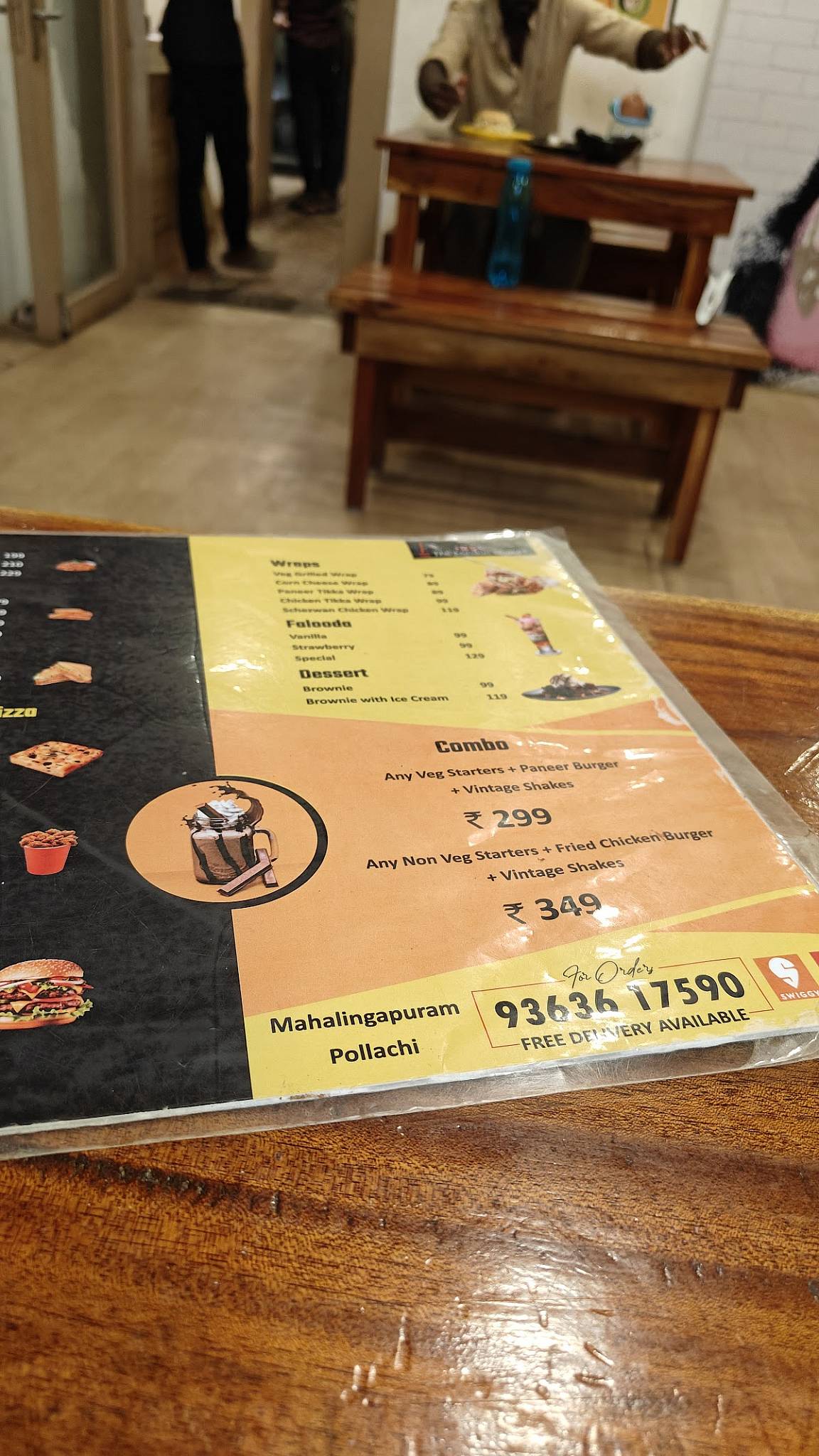 The London shakes menu