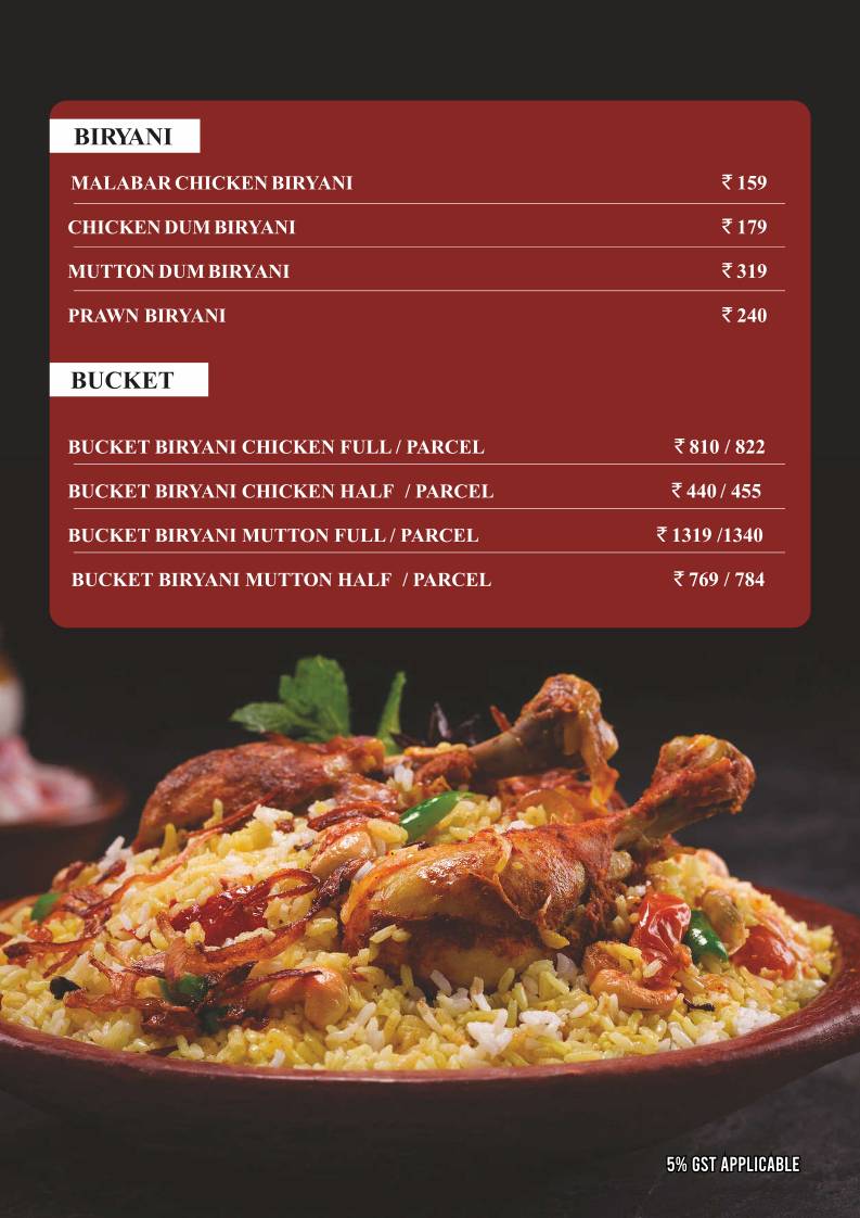 The Mint Max Restaurant menu