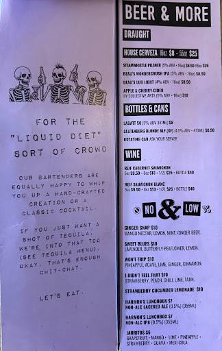 Menu de The Mule Hamilton