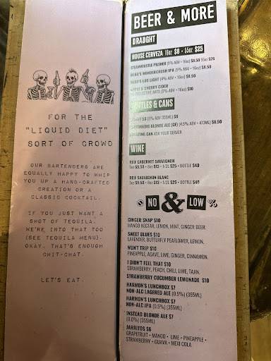 Menu de The Mule Hamilton
