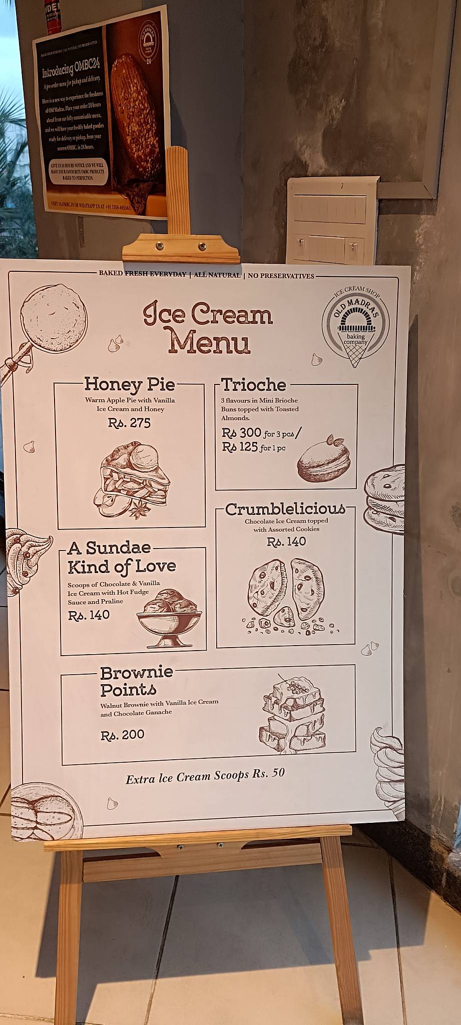 Old Madras Baking Company (Palavakkam) menu