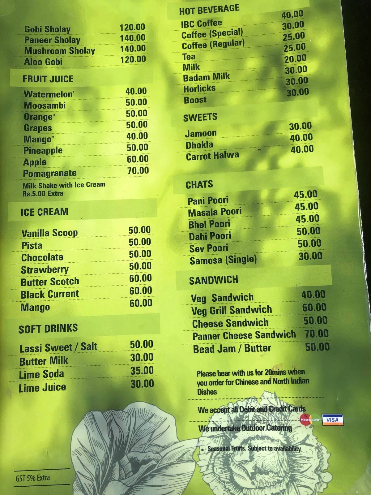 Menu at The Ossoor, Kollahalli, Bangalore Mangalore Hwy
