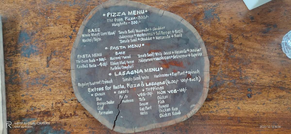 Menu at The Oven, Pawna Dam, Lonavala, Lonavala, Aundholi