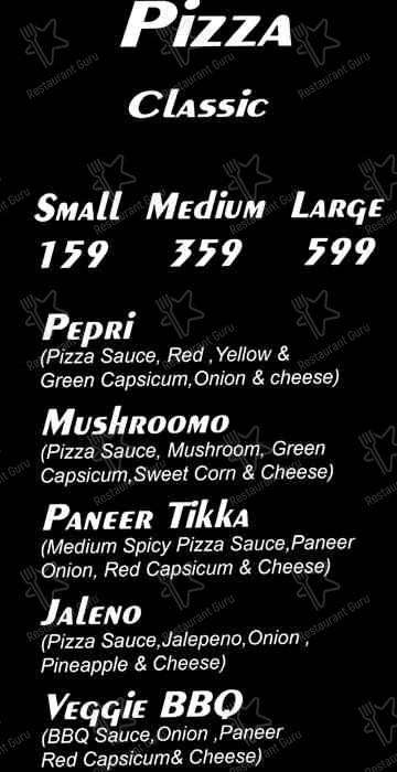 The Pizza Stone menu