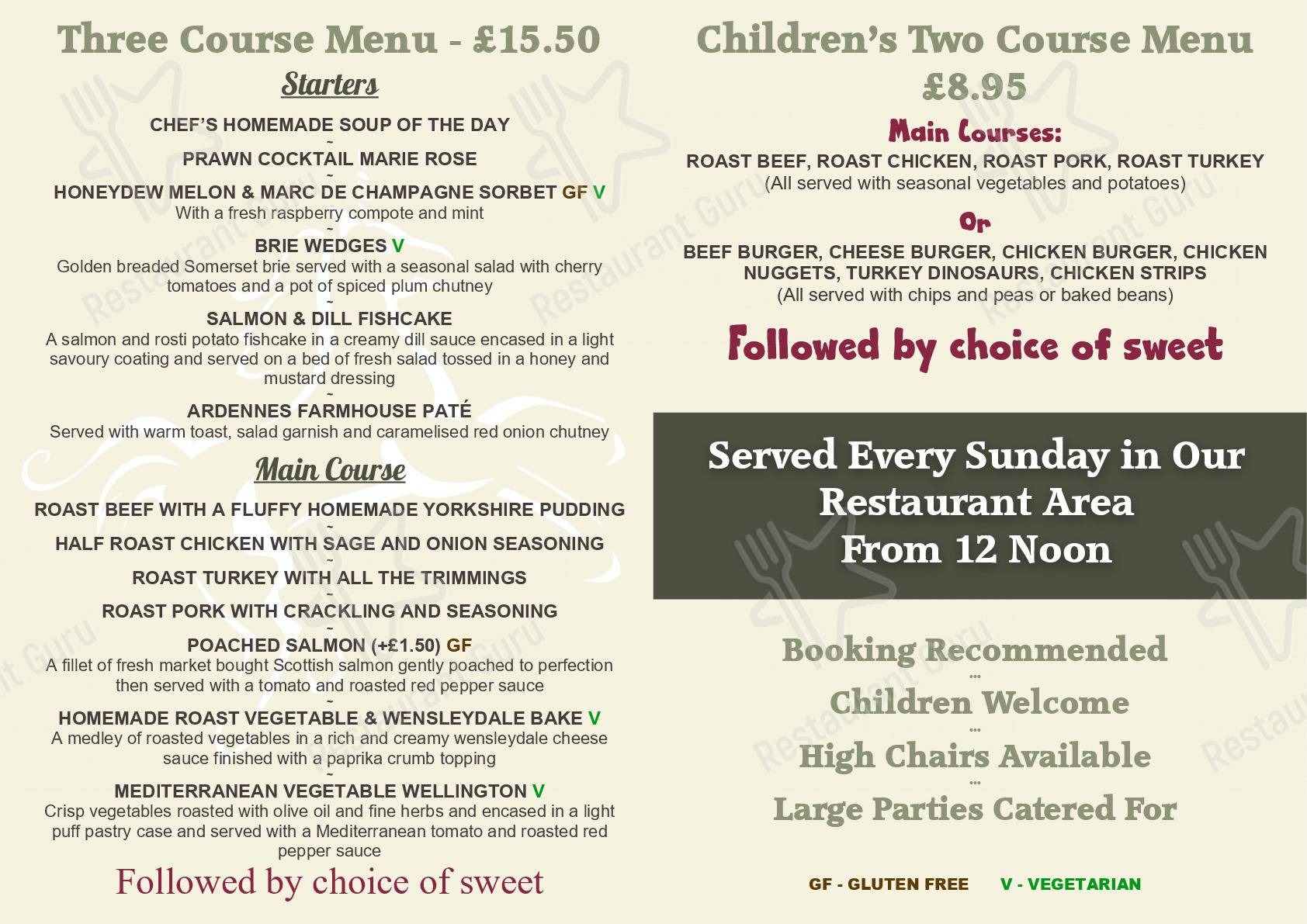 Menu at The Tavern pub & bar, Widnes, 288 Upton Ln