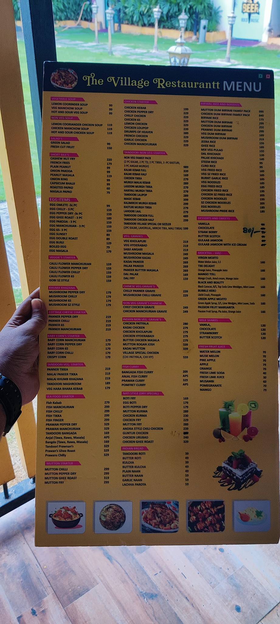 The Village Restaurantt menu