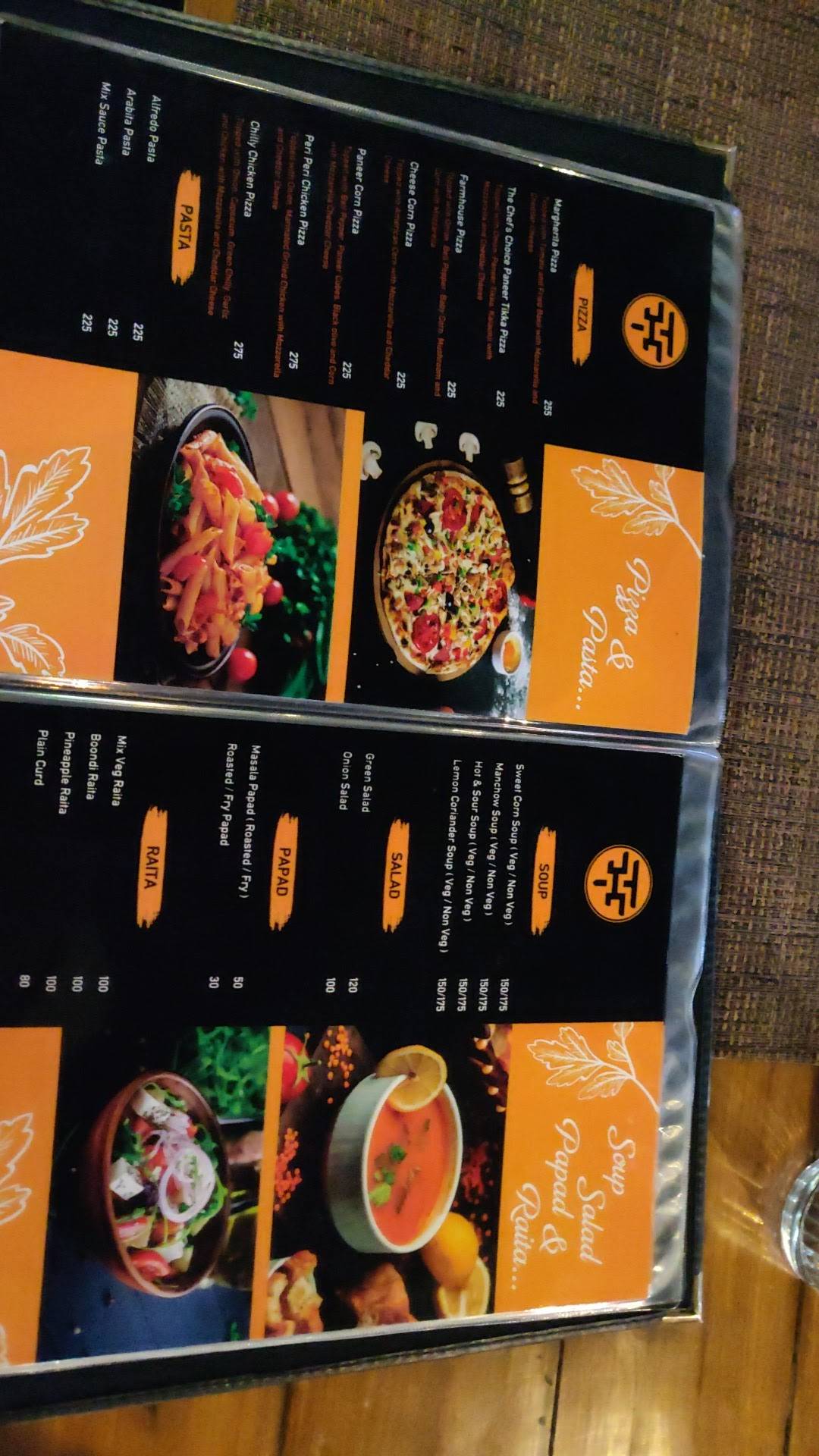 The corner house cafe menu